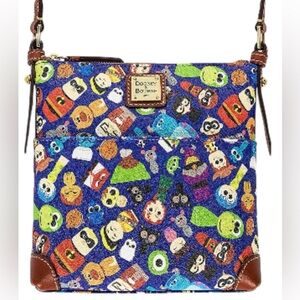 Disney Parks Dooney & Bourke Blue Pixar Character Icon Crossbody Letter Carrier
